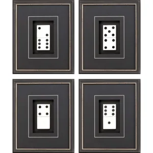 Dominoes S/4 Framed Art