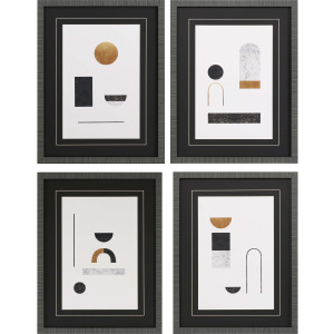 Abstract Luxe S/4 Framed Art