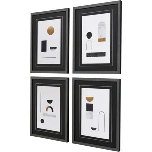 Abstract Luxe S/4 Framed Art