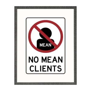 No Mean Clients Framed Art