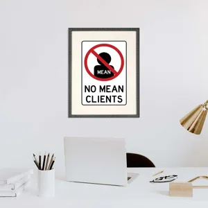 No Mean Clients Framed Art