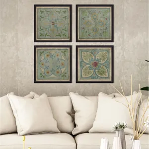 Verdigris Pattern S/4 Framed Art