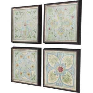 Verdigris Pattern S/4 Framed Art