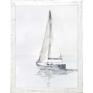 Misty Harbor I Framed Art
