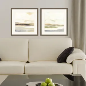 Slate Horizon II S/2 Framed Art
