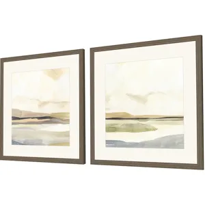Slate Horizon II S/2 Framed Art