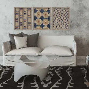 Kente II S/3 Framed Art