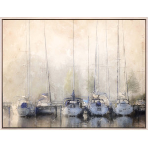 Sailboats in Fog Canvas