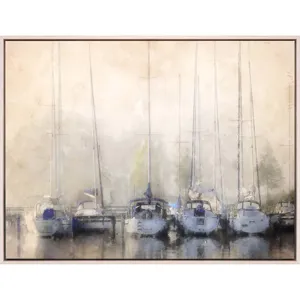 Sailboats in Fog Canvas