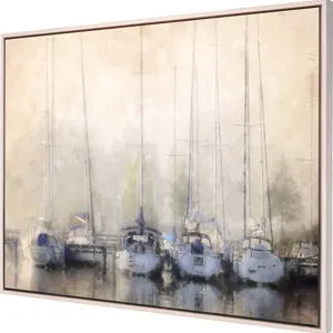 Sailboats in Fog Canvas