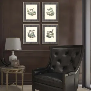 French Dogs S/4 Framed Art