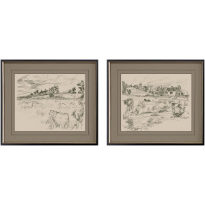 Sepia Scenes I S/2 Framed Art