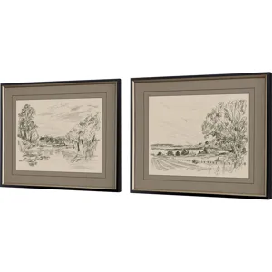 Sepia Scenes II S/2 Framed Art