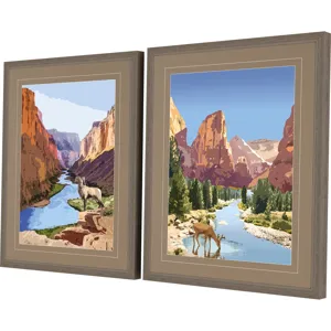 National Parks I S/2 Framed Art