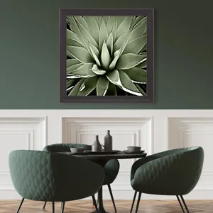Green Succulent III Framed Art