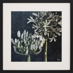 Midnight Lilies II Framed Art
