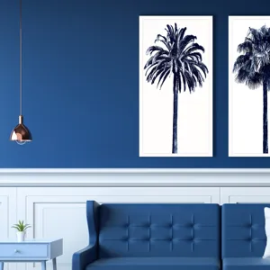 Palm Tree Blue III Framed Art