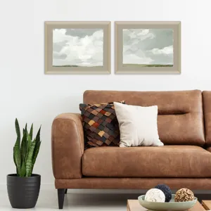 Gray Stone Sky I S/2 Framed Art
