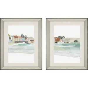 Seaside Tranquility S/2 Framed Art