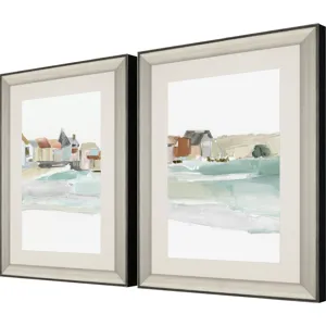 Seaside Tranquility S/2 Framed Art