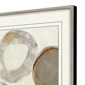 Beige Rings S/2 Framed Art