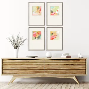 Pastel Splash S/4 Framed Art