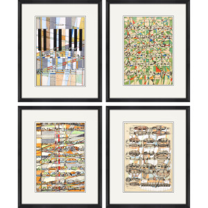 Geometry of Music S/4 Framed Art