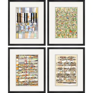 Geometry of Music S/4 Framed Art