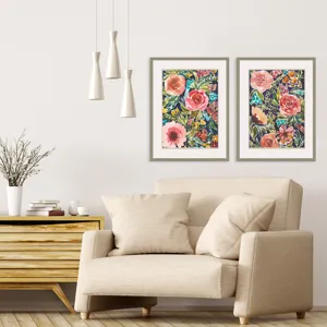 Flower Patch S/2 Framed Art