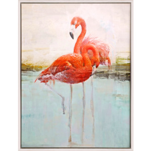 Wading Flamingo I Canvas