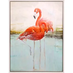 Wading Flamingo I Canvas