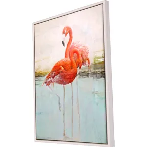 Wading Flamingo I Canvas