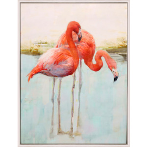 Wading Flamingo II Canvas