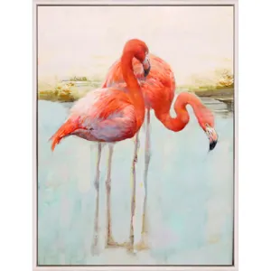 Wading Flamingo II Canvas