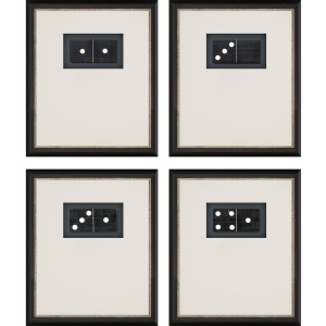 Dominoes S/4 Framed Art