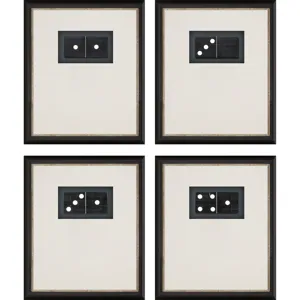 Dominoes S/4 Framed Art
