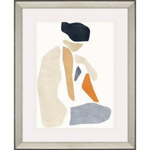 Silhouette Blocks Poise Framed Art