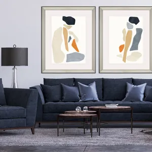 Silhouette Blocks Poise Framed Art