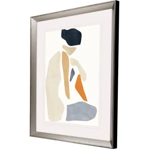 Silhouette Blocks Poise Framed Art