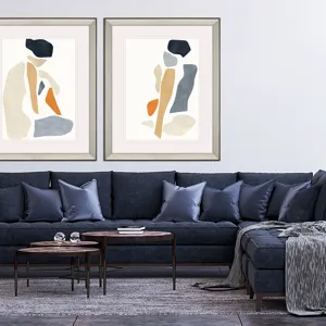 Silhouette Blocks Reflect Framed Art