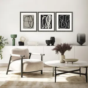 Naive Lines I S/3 Framed Art