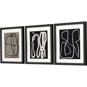Naive Lines I S/3 Framed Art