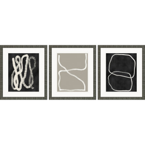 Naive Lines II S/3 Framed Art