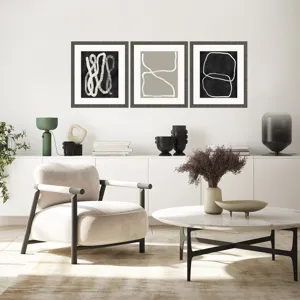 Naive Lines II S/3 Framed Art