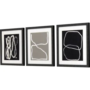 Naive Lines II S/3 Framed Art