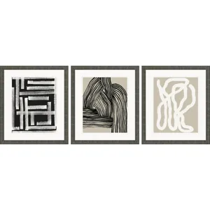 Naive Lines III S/3 Framed Art