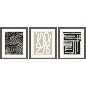 Naive Lines IV S/3 Framed Art