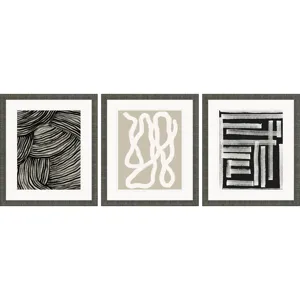 Naive Lines IV S/3 Framed Art