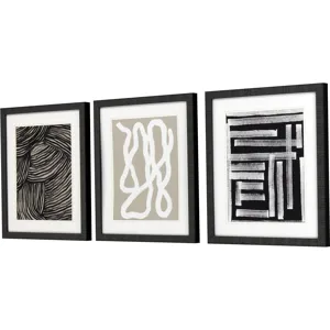 Naive Lines IV S/3 Framed Art