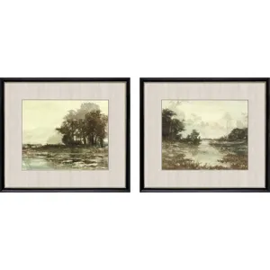 Sunset Pond I S/2 Framed Art